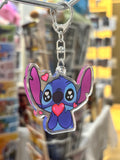 Lilo & Stitch Keychain: Stitch holding heart