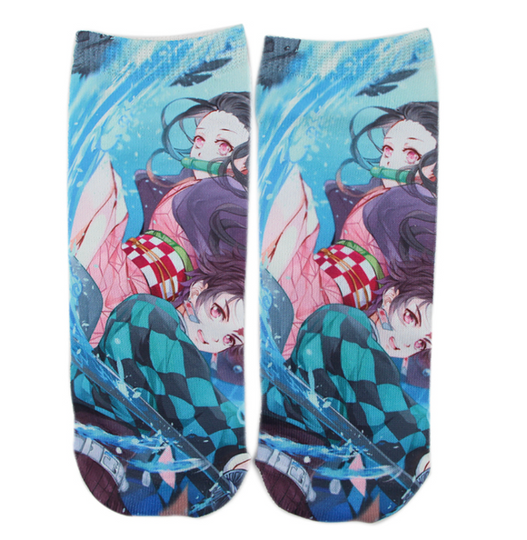 Demon Slayer Socks: Tanjiro & Nezuko Kamado