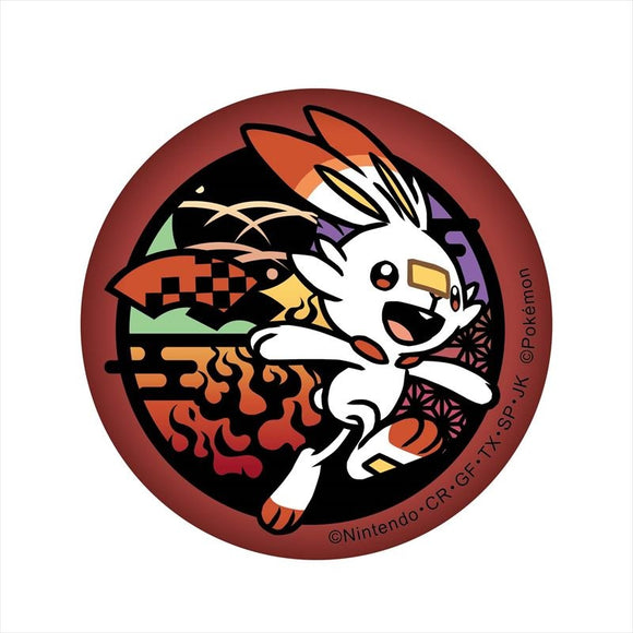 Pokemon Kirie Series Washi Can Badge: Scorbunny