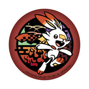 Pokemon Kirie Series Glitter Can Badge: Scorbunny