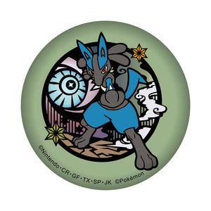 Pokemon Kirie Series Glitter Can Badge: Lucario